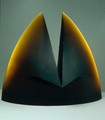 Torzo I. 1996,38x44x23 cm, ,mold melted glass, TIGA Toyama