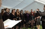 Latvian choir on stage